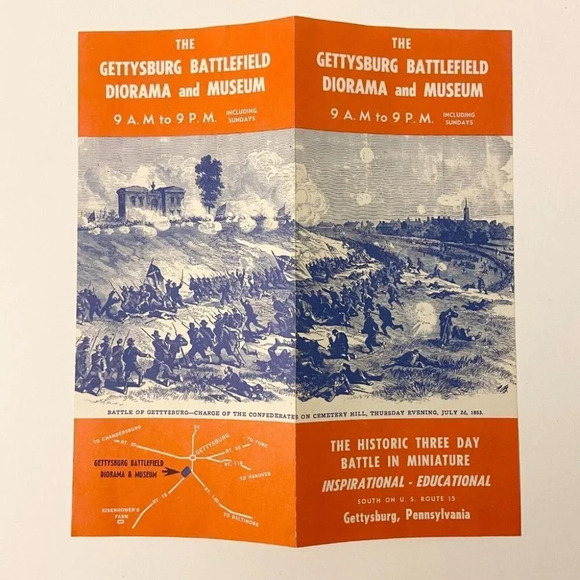 Vintage Battle of Gettysburg Pennsylvania Diorama and Museum Brochures Pamphlets - Picture 12 of 12